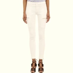 J Brand Kassidy Skinny White Ankle Zip Jeans